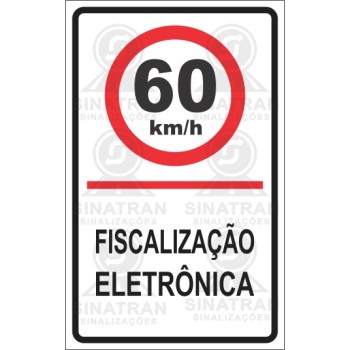 60 km/h - Fiscalização eletrônica
